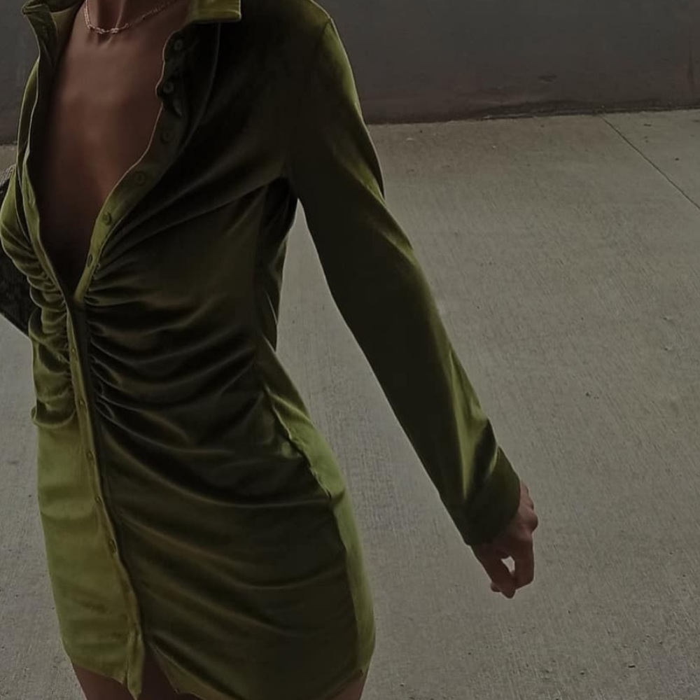 With Jean andy dress green xs never worn - Picture 4 of 4